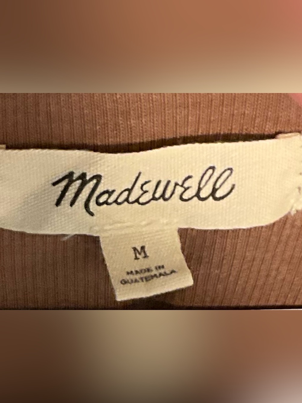 Madewell Brown Square-Neck Crop Top M - Picture 2 of 3
